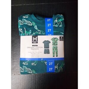 Member's Mark Boys Short Sleeve 4-Piece Soft Organic Cotton Pajama 2T New